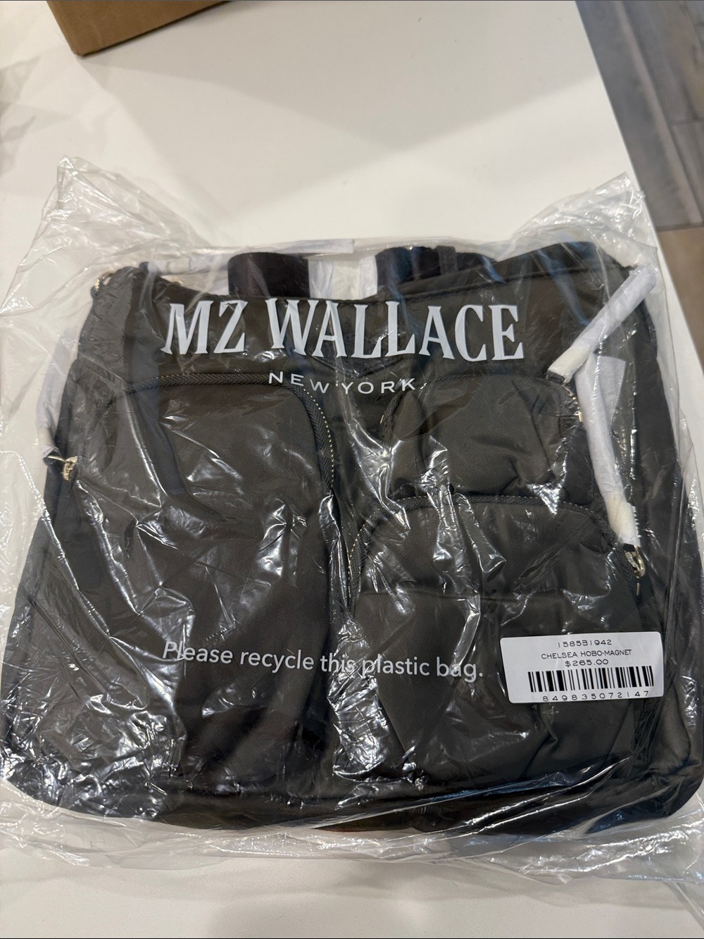 MZ Wallace Black Chelsea Hobo Tote with Front Pockets